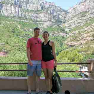 Kristin and Dan from the base of Monserrat cable car.